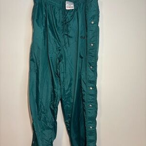 adidas  Teal Snap-Button Track Pants vintage 90s windbreaker